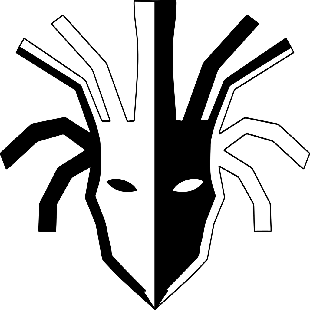 DREAD IX face surrounded by sculpted white channels